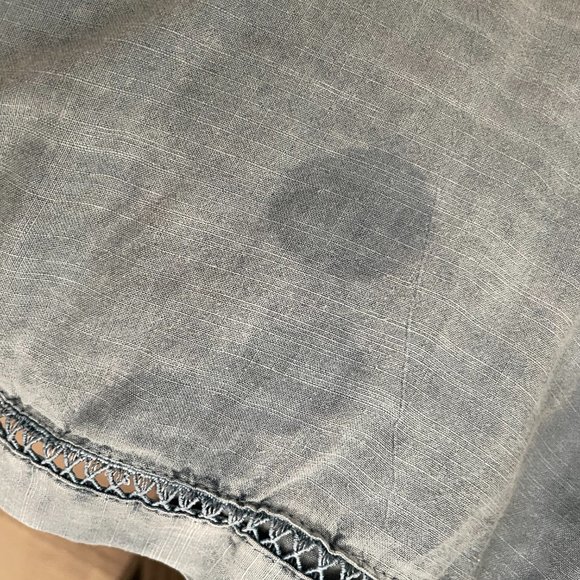 Anthropologie Embroidered Linen Blend Duvet Cover - Picture 4 of 7